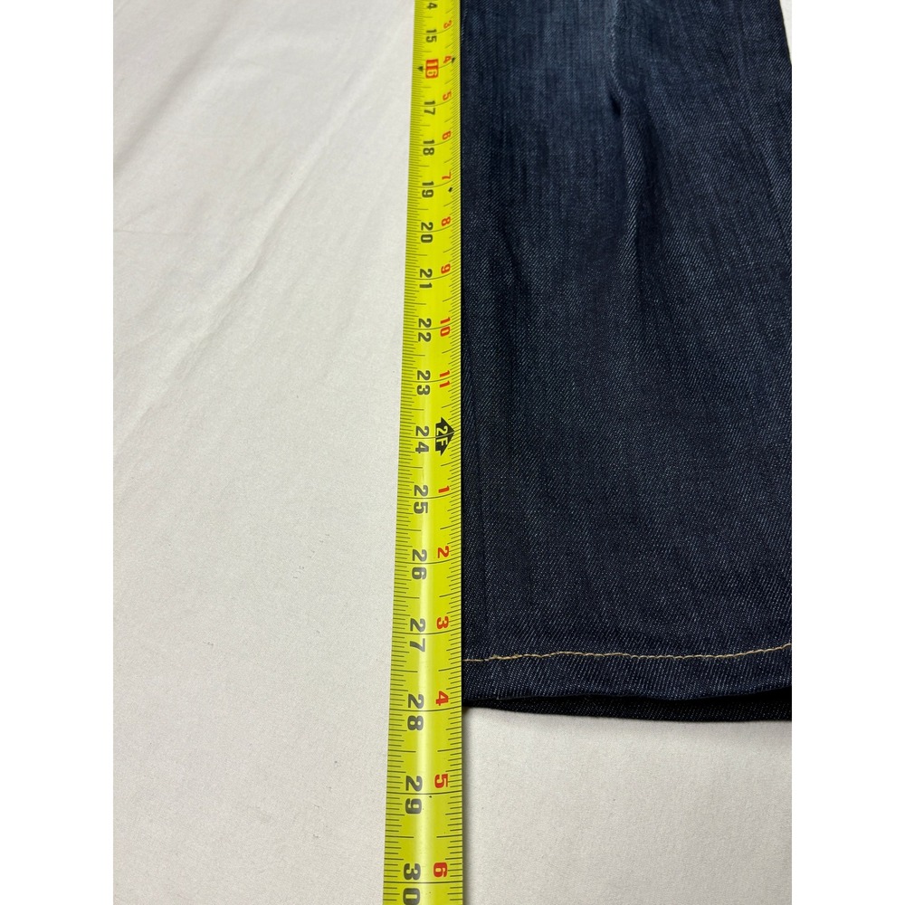 FRAME L Homme Slim Jeans Mens 33 x 28 Blue Slim Straight Stretch Denim Dark Wash - Picture 9 of 11